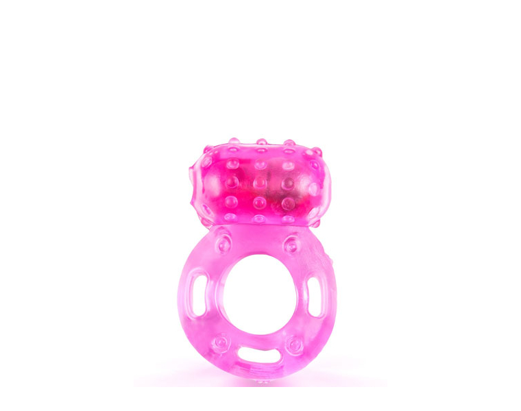  Brazzers Эрекционное кольцо с вибрацией и точками, розовое