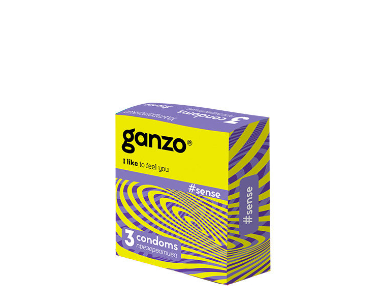 Ganzo Sense – «неощутимые» ультратонкие презервативы, 3 шт.