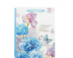 Пакет ламинированный вертикальный «Цветы и бабочки» в ассортименте, L 32 × 25 × 11 см
